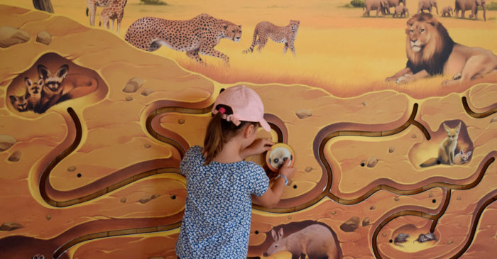 Enfant qui joue sur un tableau